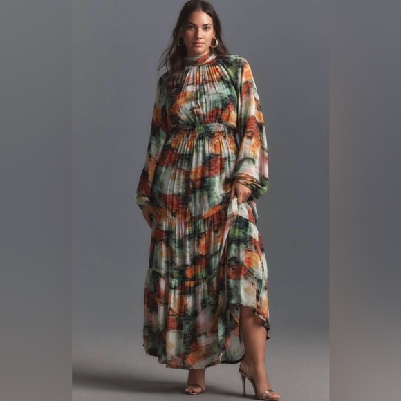 long maxi dresses with sleeves Opal Pink Long Sleeve Maxi Dress - US 4